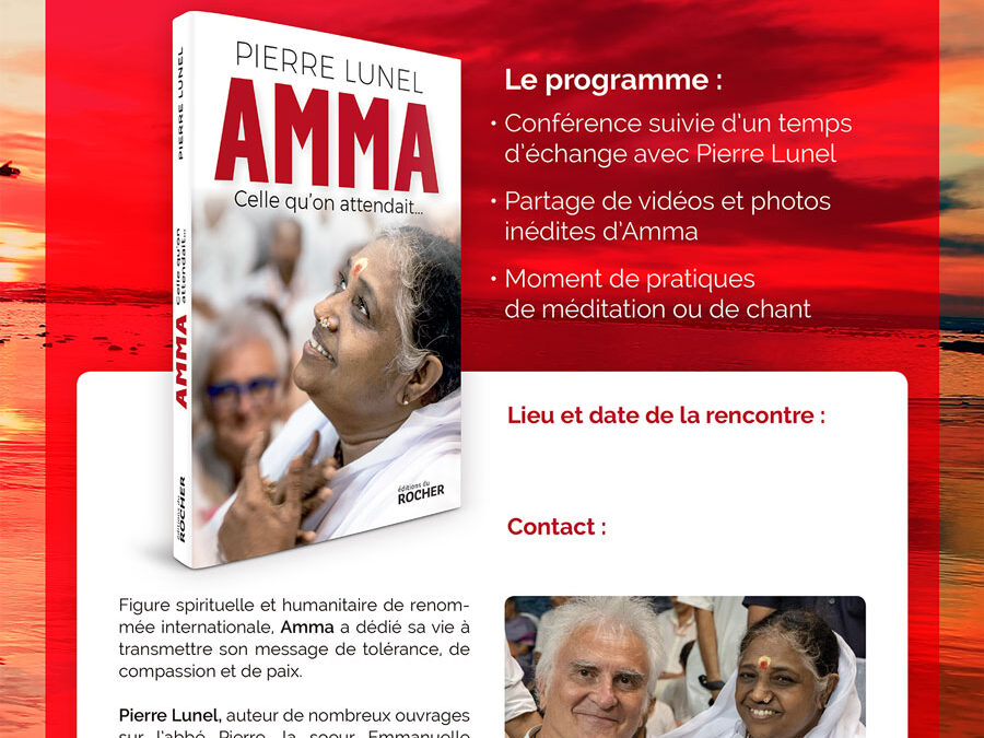 Tournée de conférences: “Pierre Lunel vous raconte Amma…”