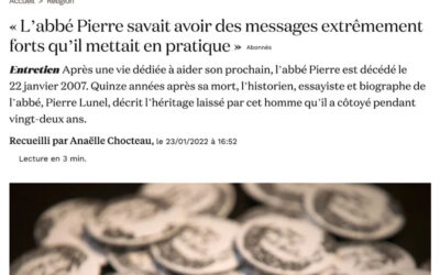 Les 15 ans de la mort de l’ abbé Pierre